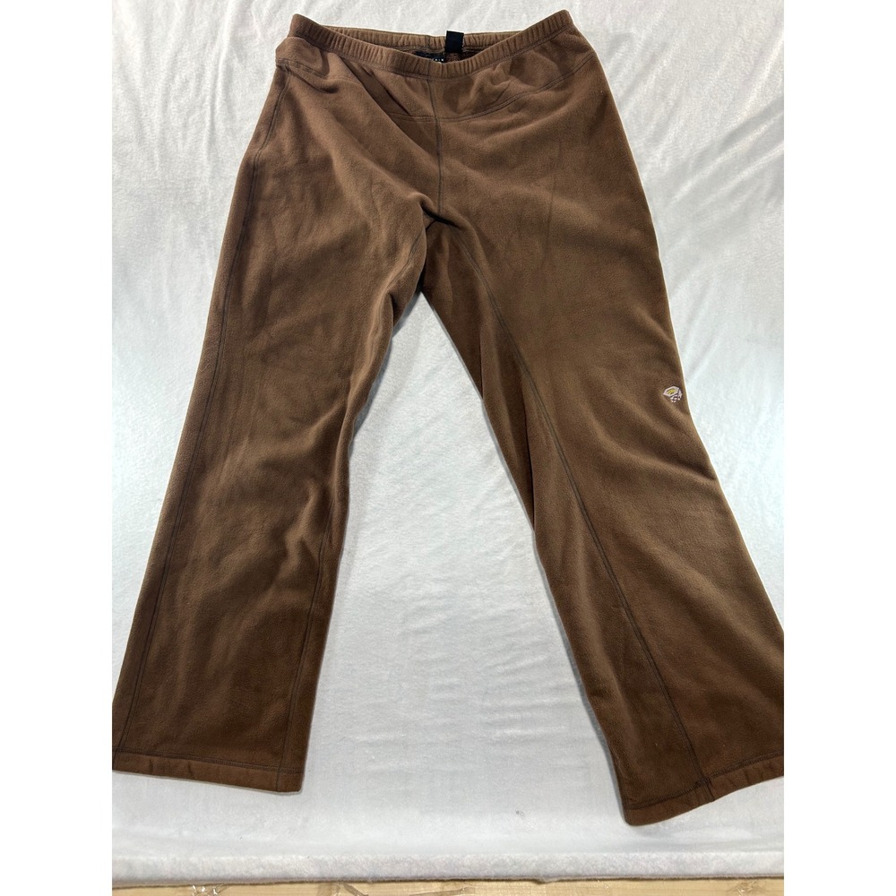 Mountain Hardwear Womens Brown Fleece Pants Elastic Waist Outdoor Mid Layer M